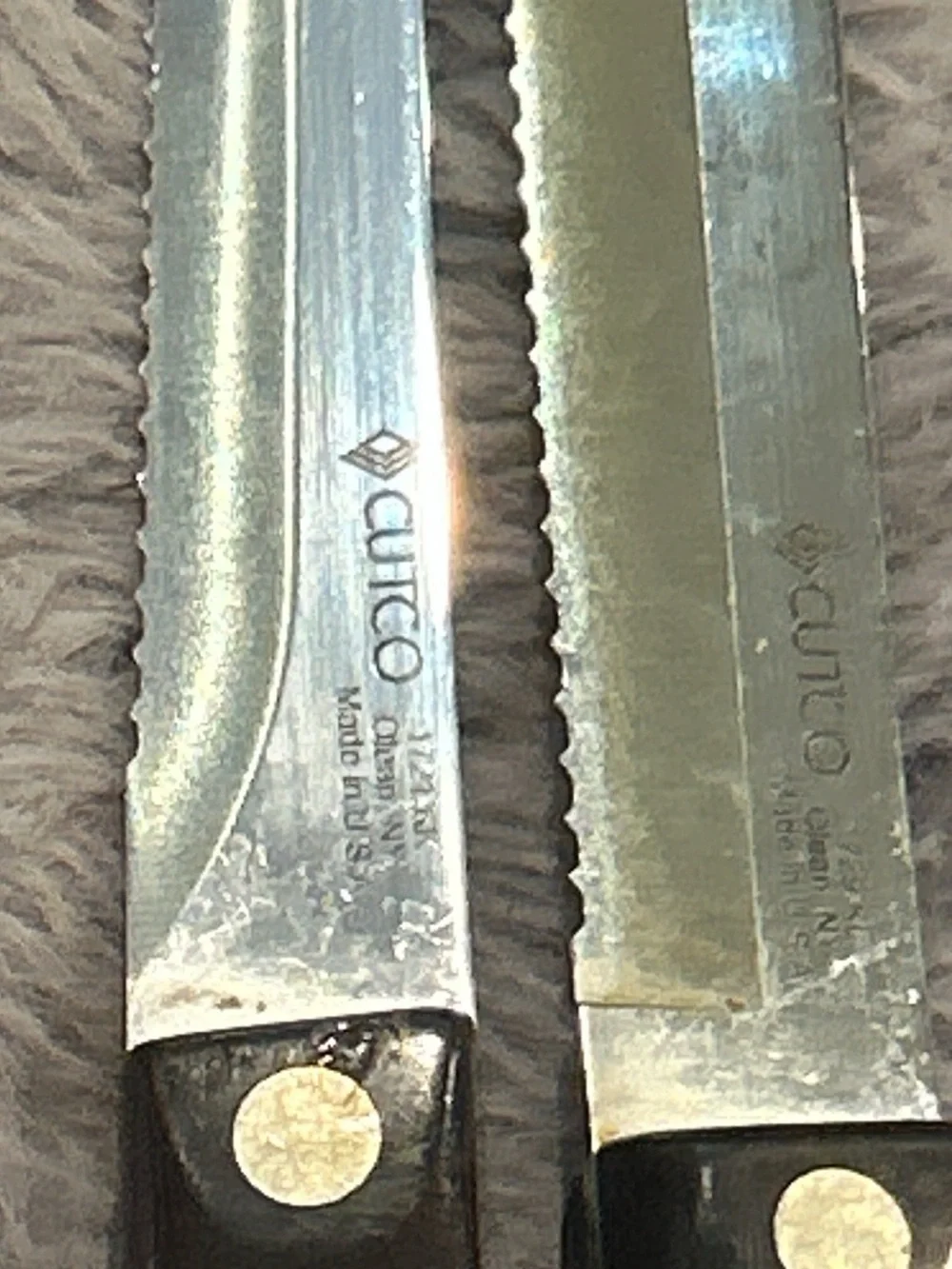 CUTCO 2 Piece Knife Set #1721 Trimmer & #1729 Petite Carver Made in USA GUC